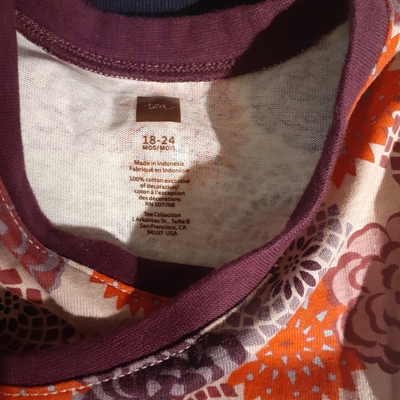 NWOT Tea Pink w/ Purple & Red Flowers Dress - Picture 5 of 5